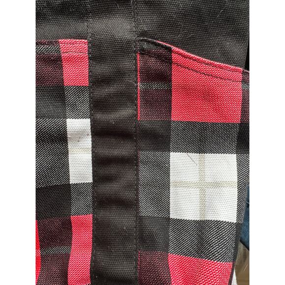 Thirty-One Retired Go To Tote CHECK MATE Red Black White Buffalo Plaid - Picture 7 of 8